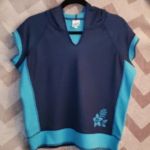 Sideout Blue Short Sleeve Hoodie